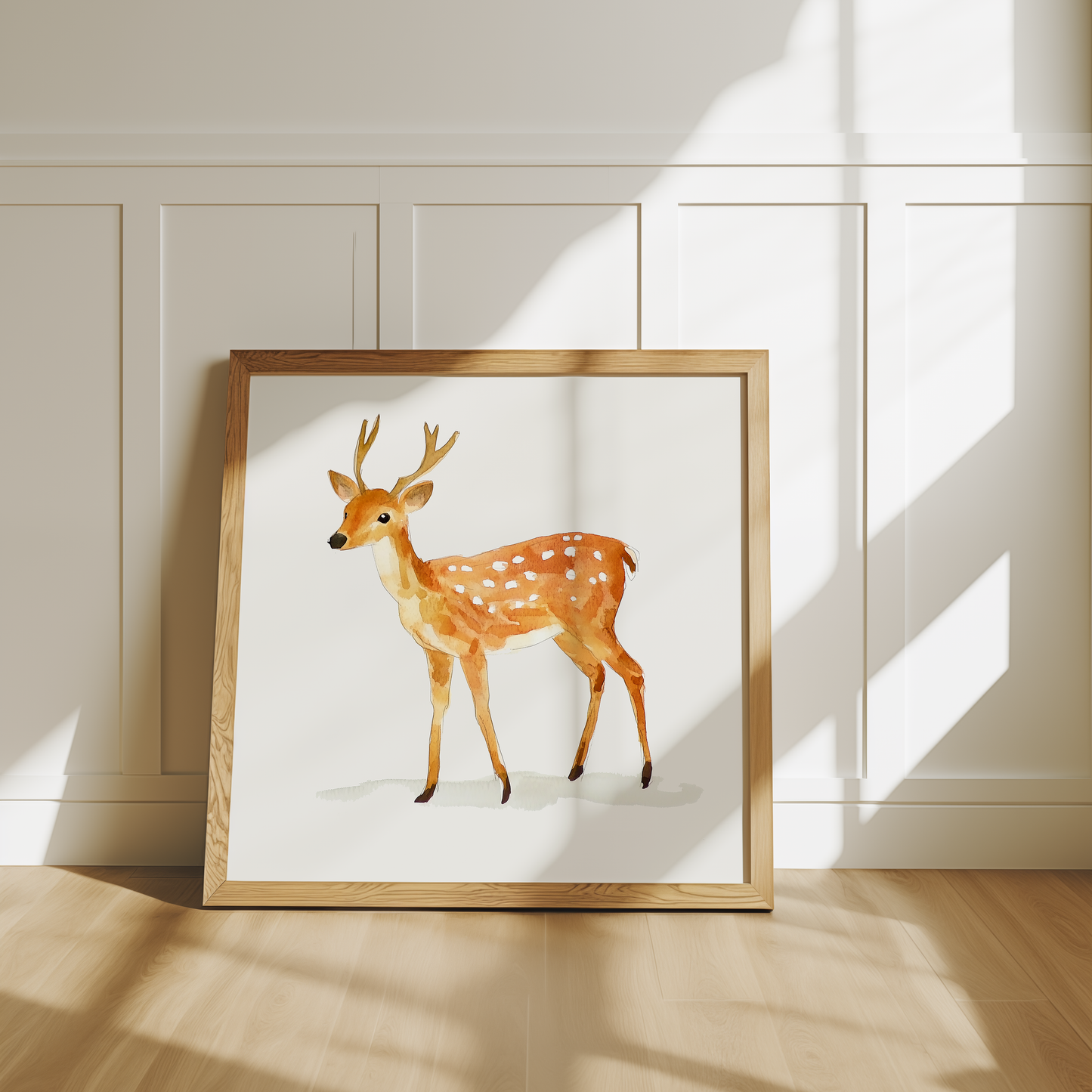 Adorable Watercolor Deer Print - Woodland Nursery