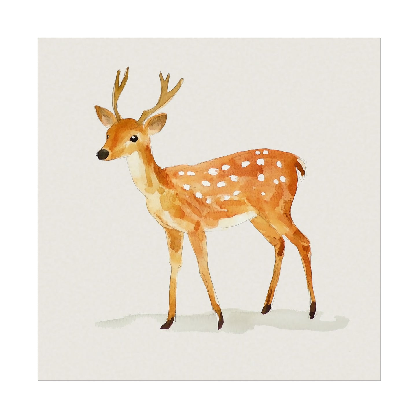 Adorable Watercolor Deer Print - Woodland Nursery