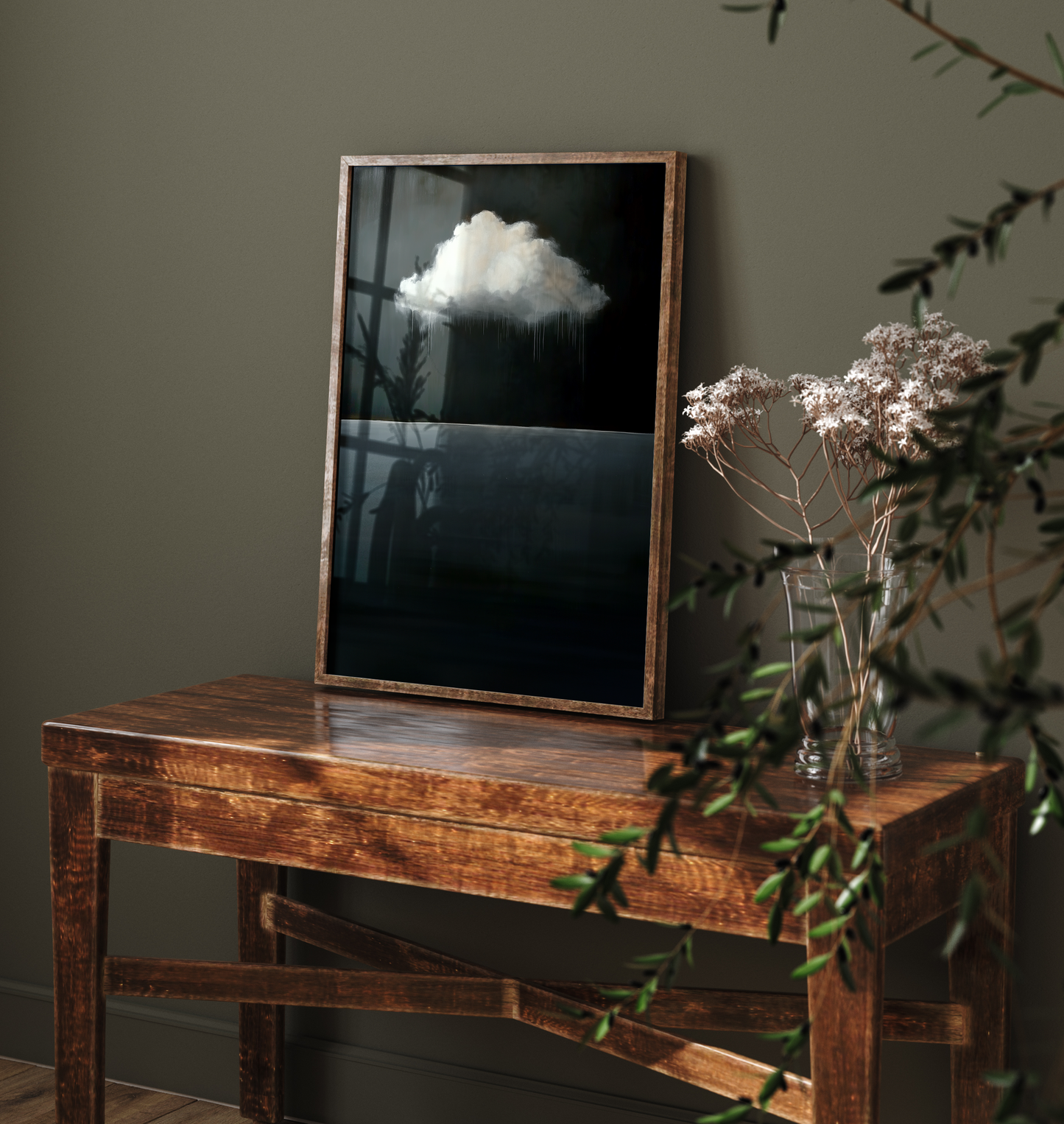 Dark Academia Cloud - Moody Minimalist Wall Art