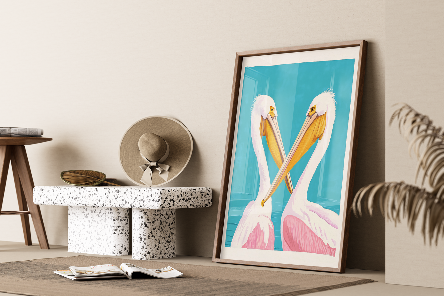 Colorful Pelican - Coastal Wall Art