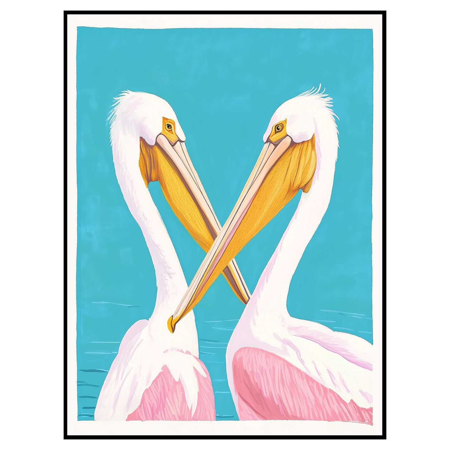 Colorful Pelican - Coastal Wall Art