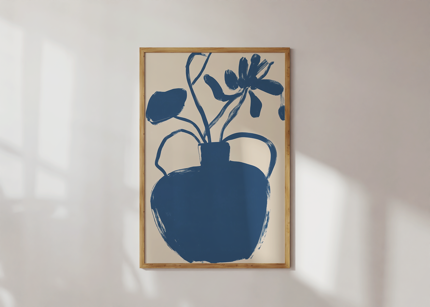 Minimalist Blue Vase Art Print
