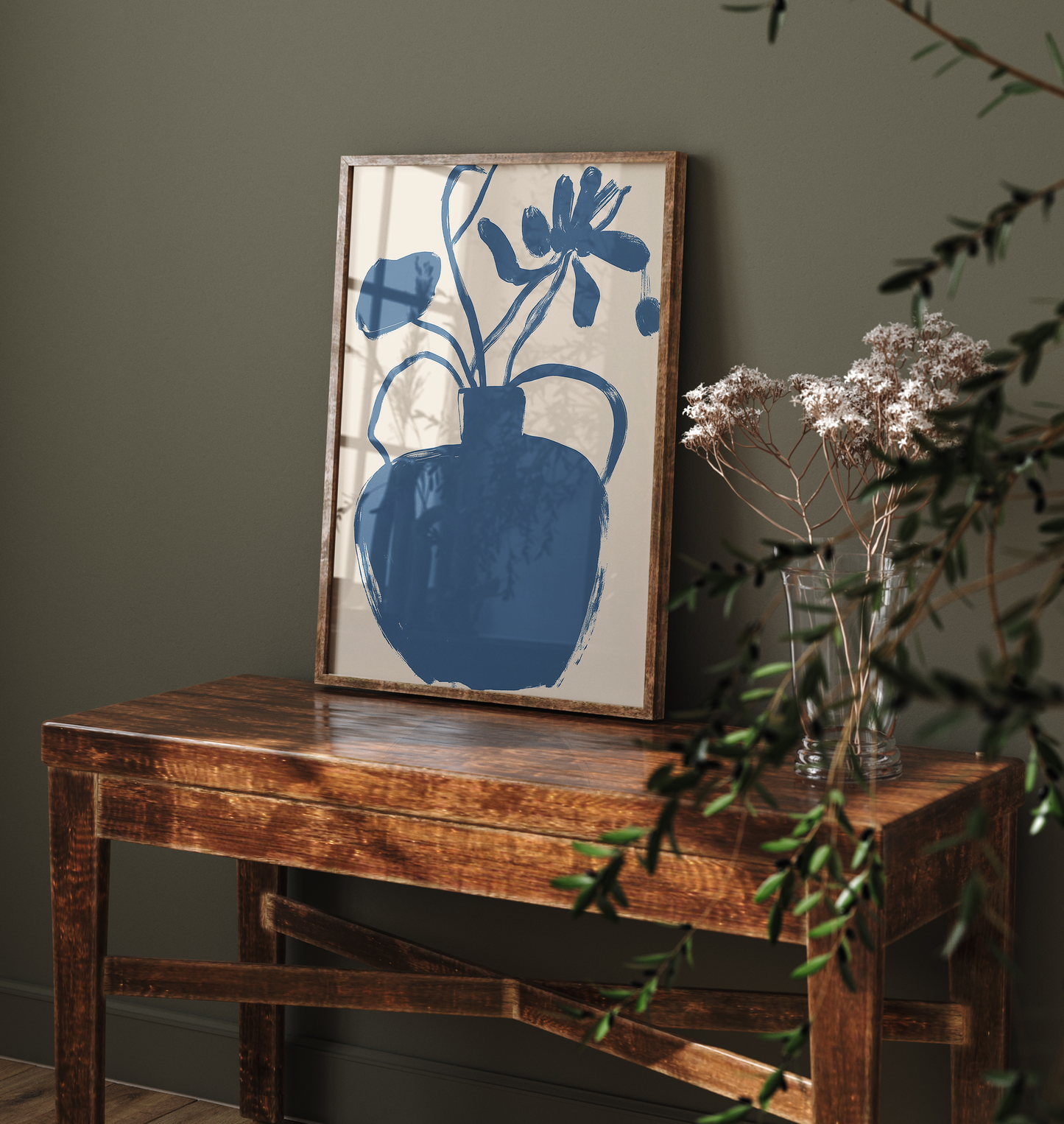 Minimalist Blue Vase Art Print