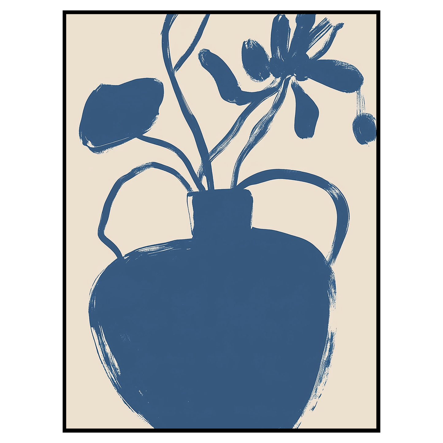 Minimalist Blue Vase Art Print