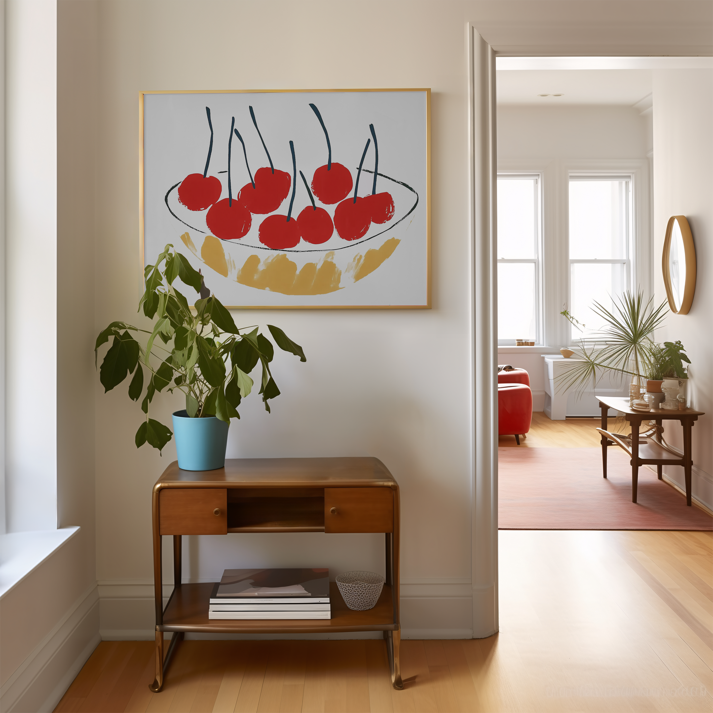 Modern Minimalist Cherry Art Print