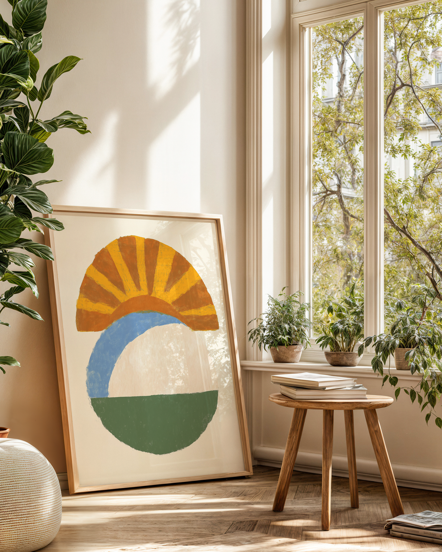 Modern Abstract Sunrise Art Print