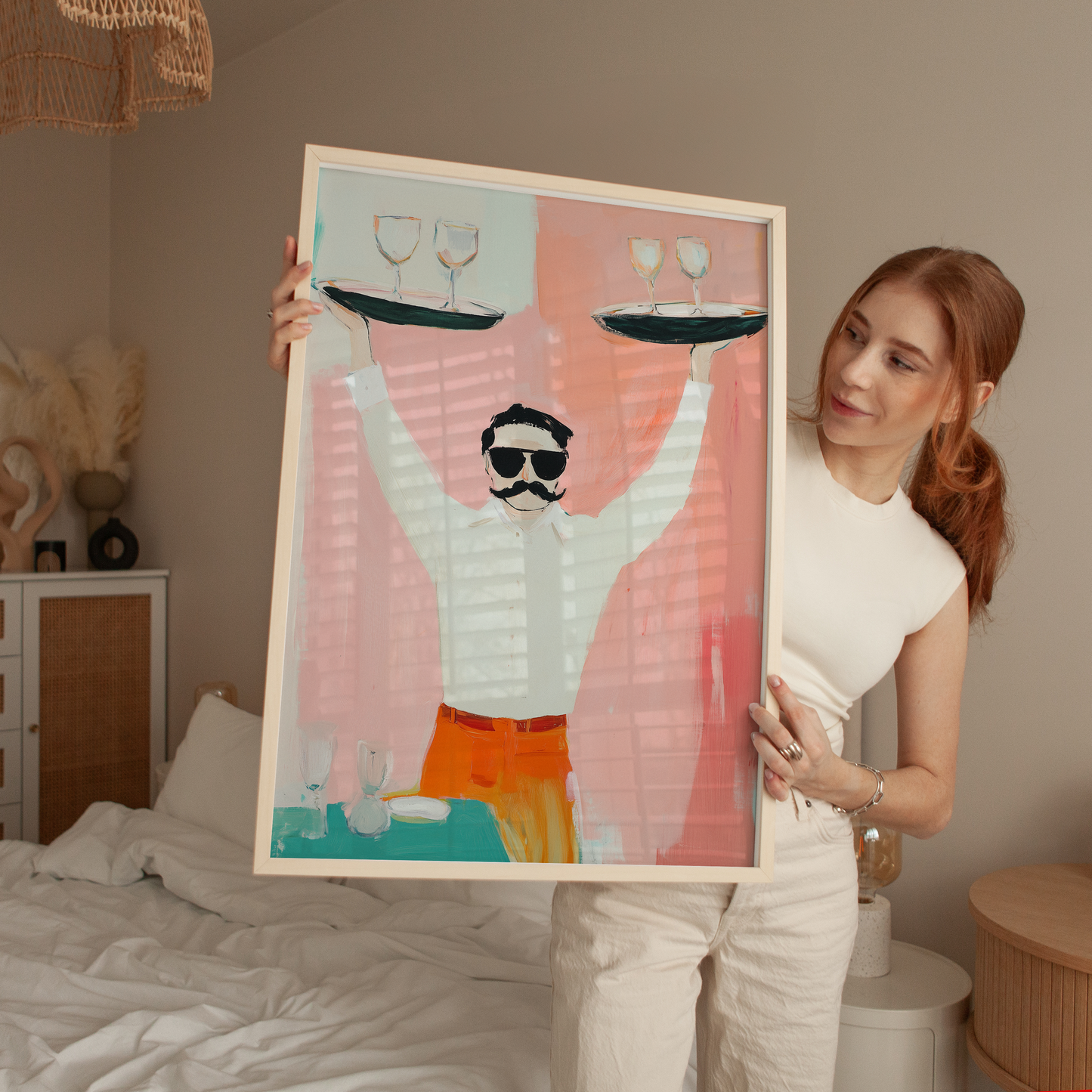 Waiter and Wine Art Print