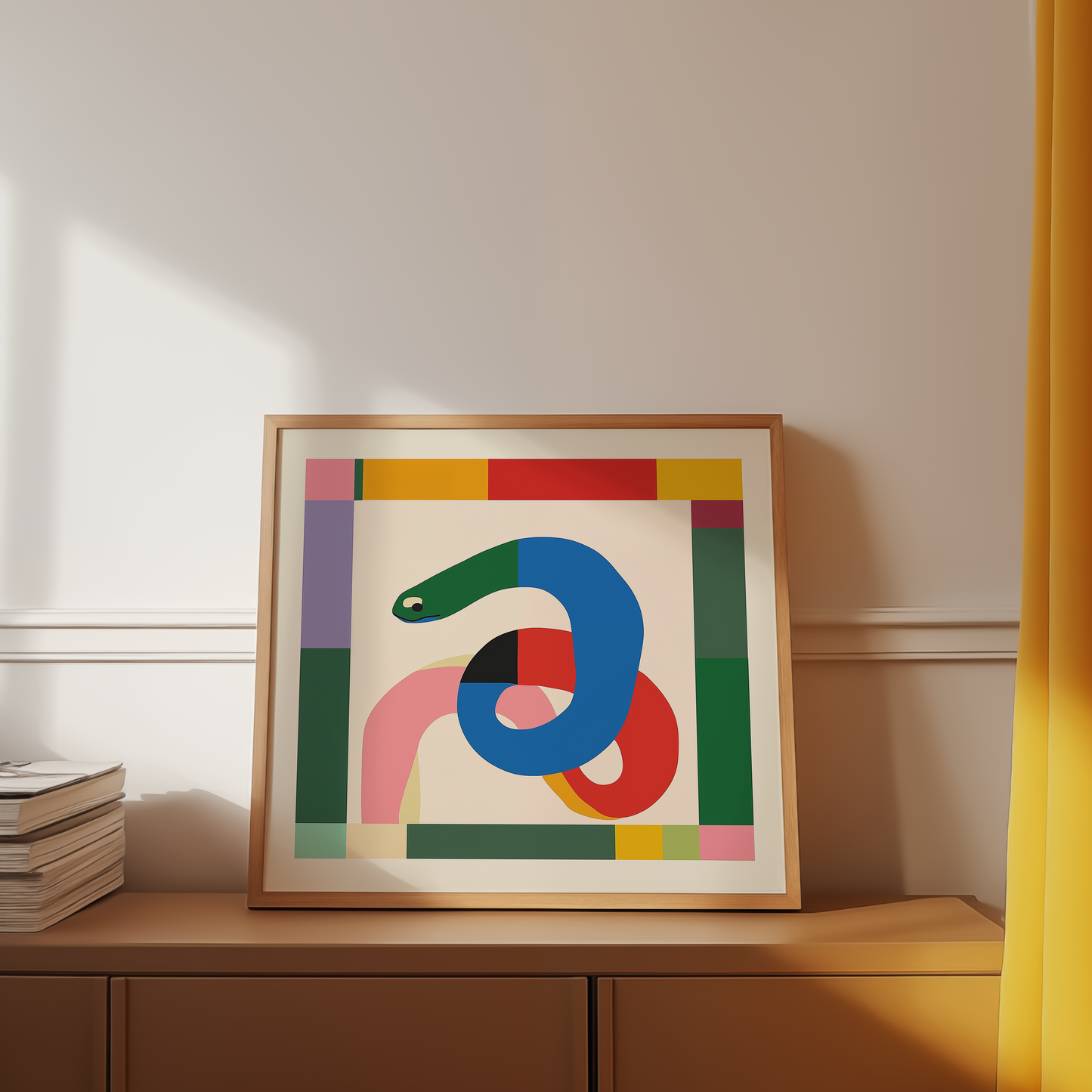 Colourful Snake Art Print