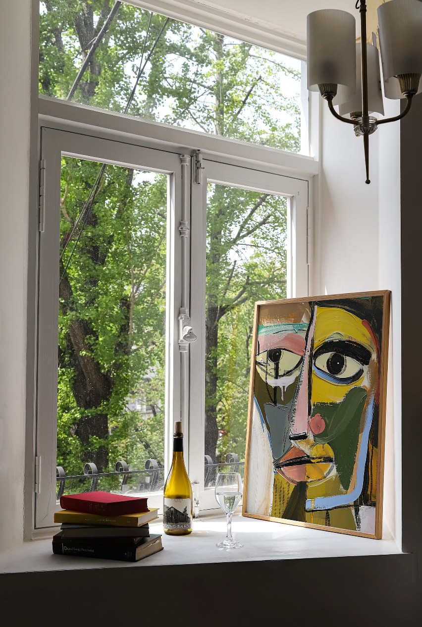 Abstract Cubist Face Art Print