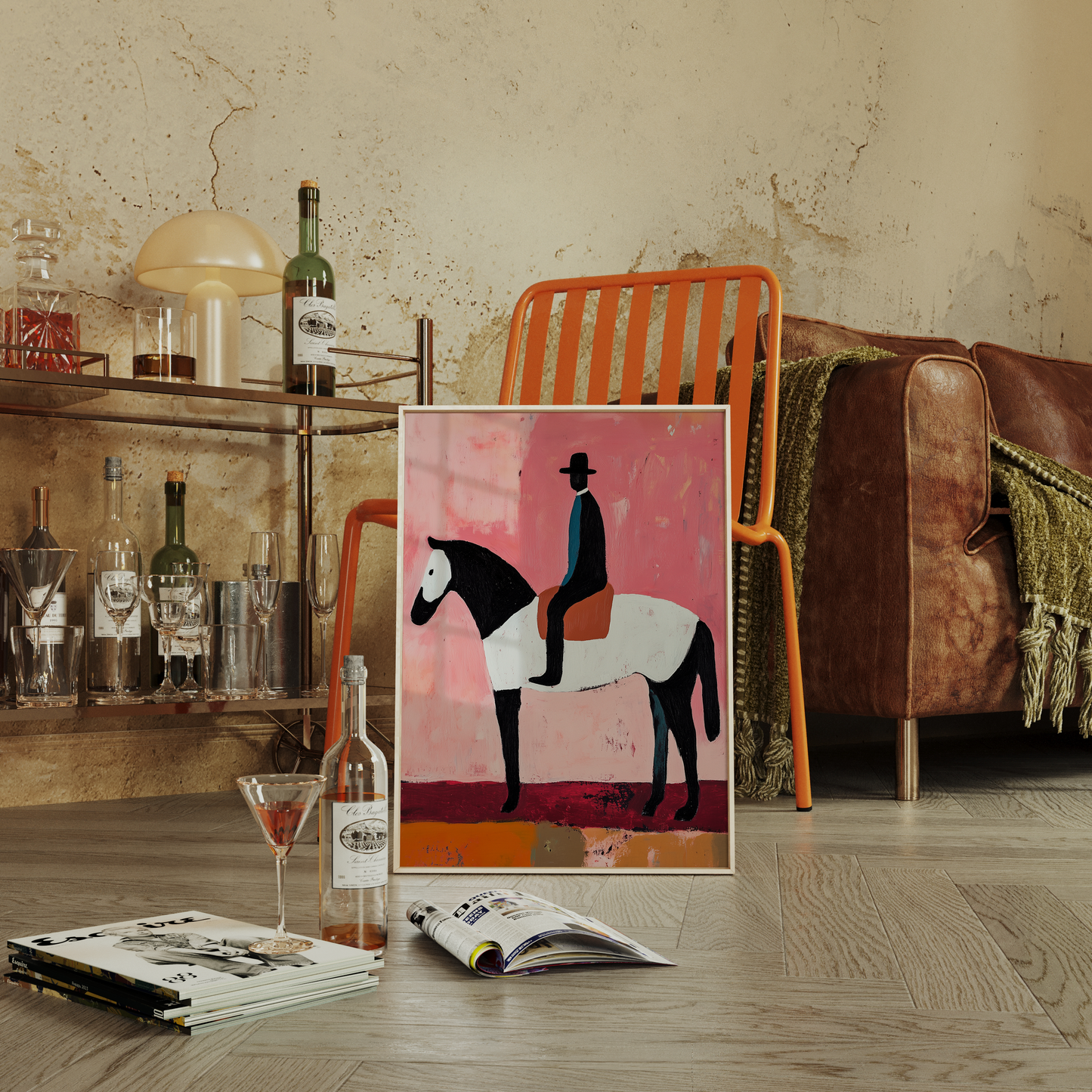 Pink Cowboy Art Print