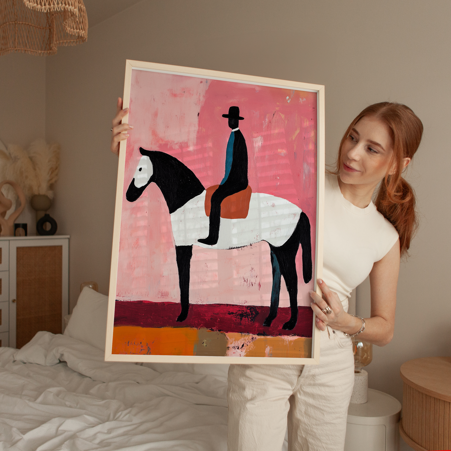 Pink Cowboy Art Print
