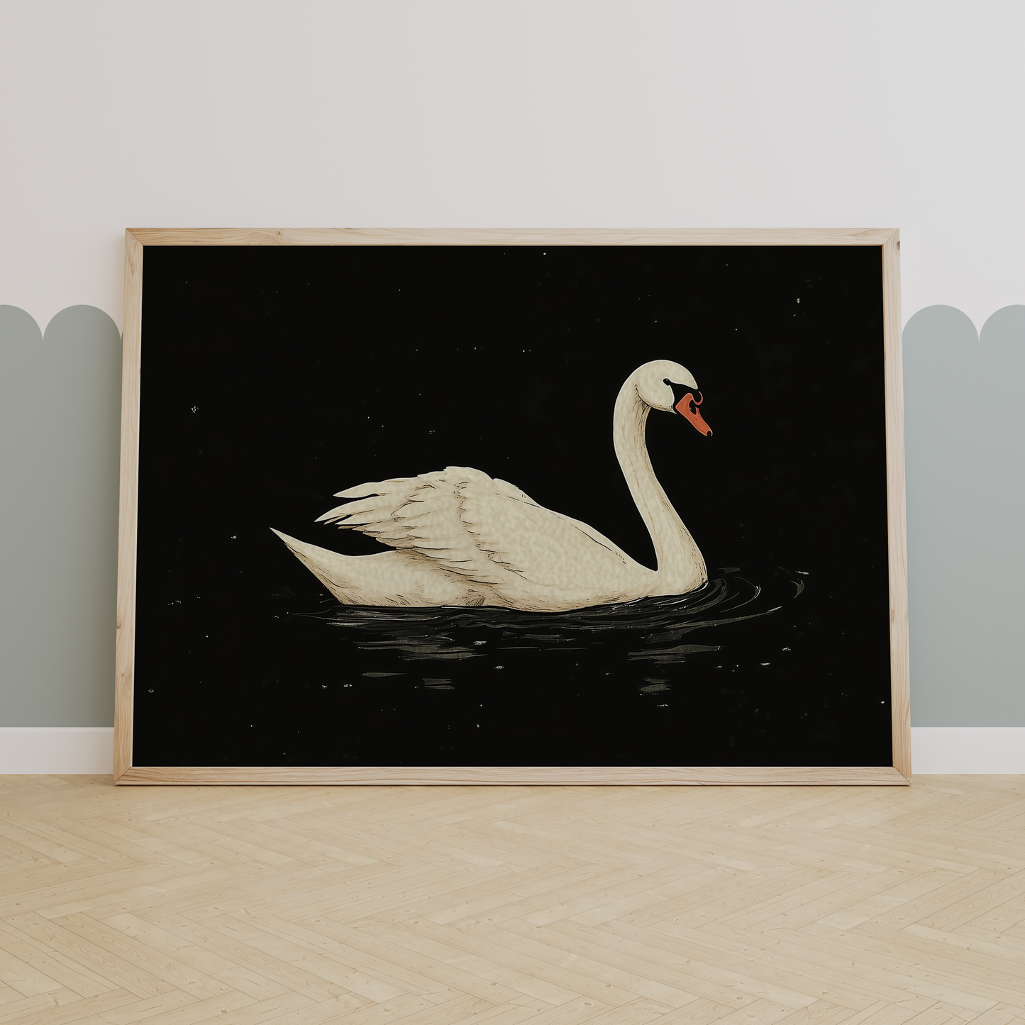 Elegant Vintage Swan Art Print