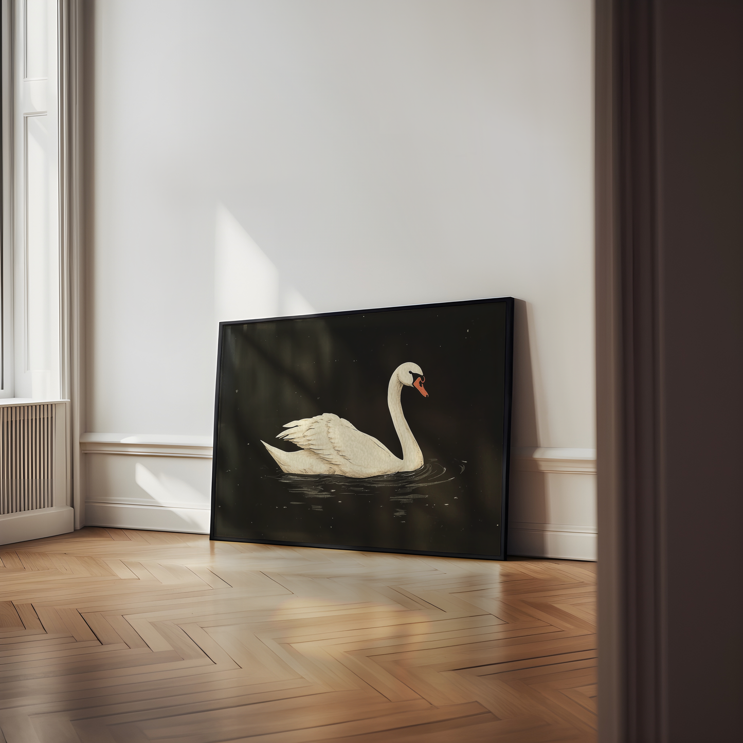 Elegant Vintage Swan Art Print