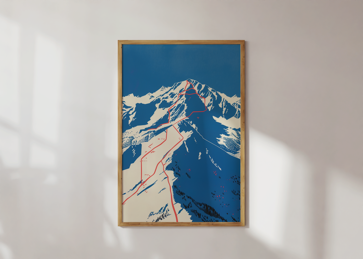 Vintage Ski Slopes Art Print