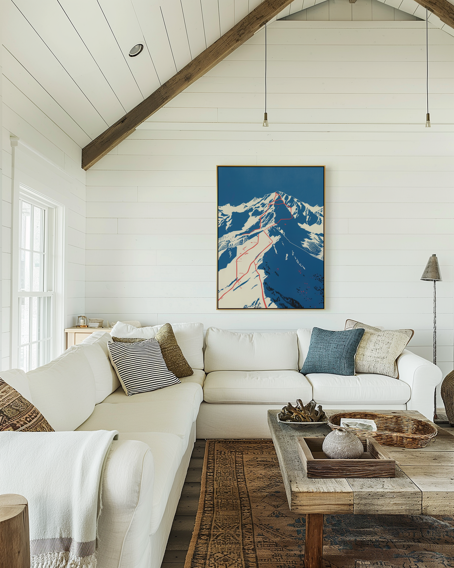 Vintage Ski Slopes Art Print