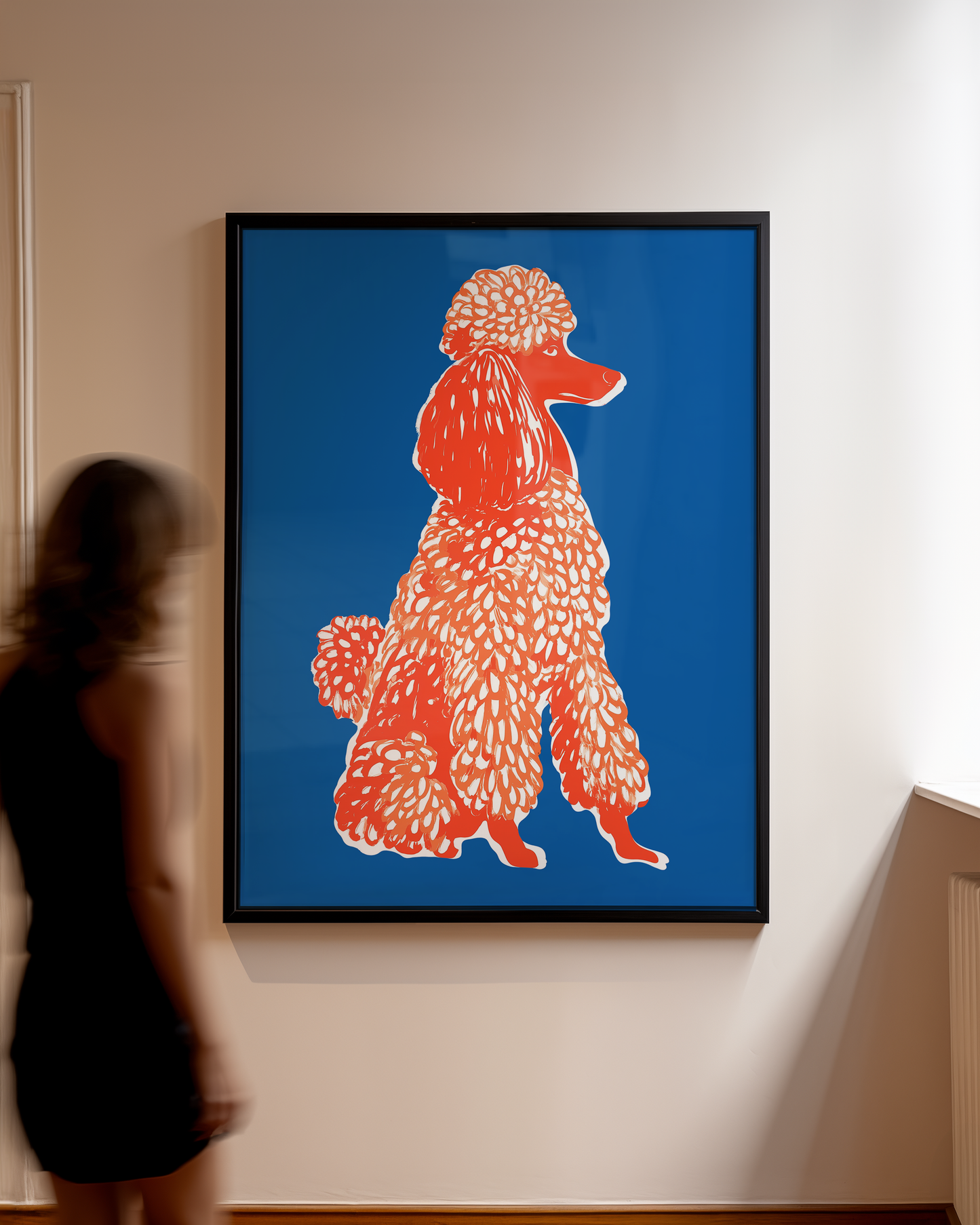 Orange Poodle Print