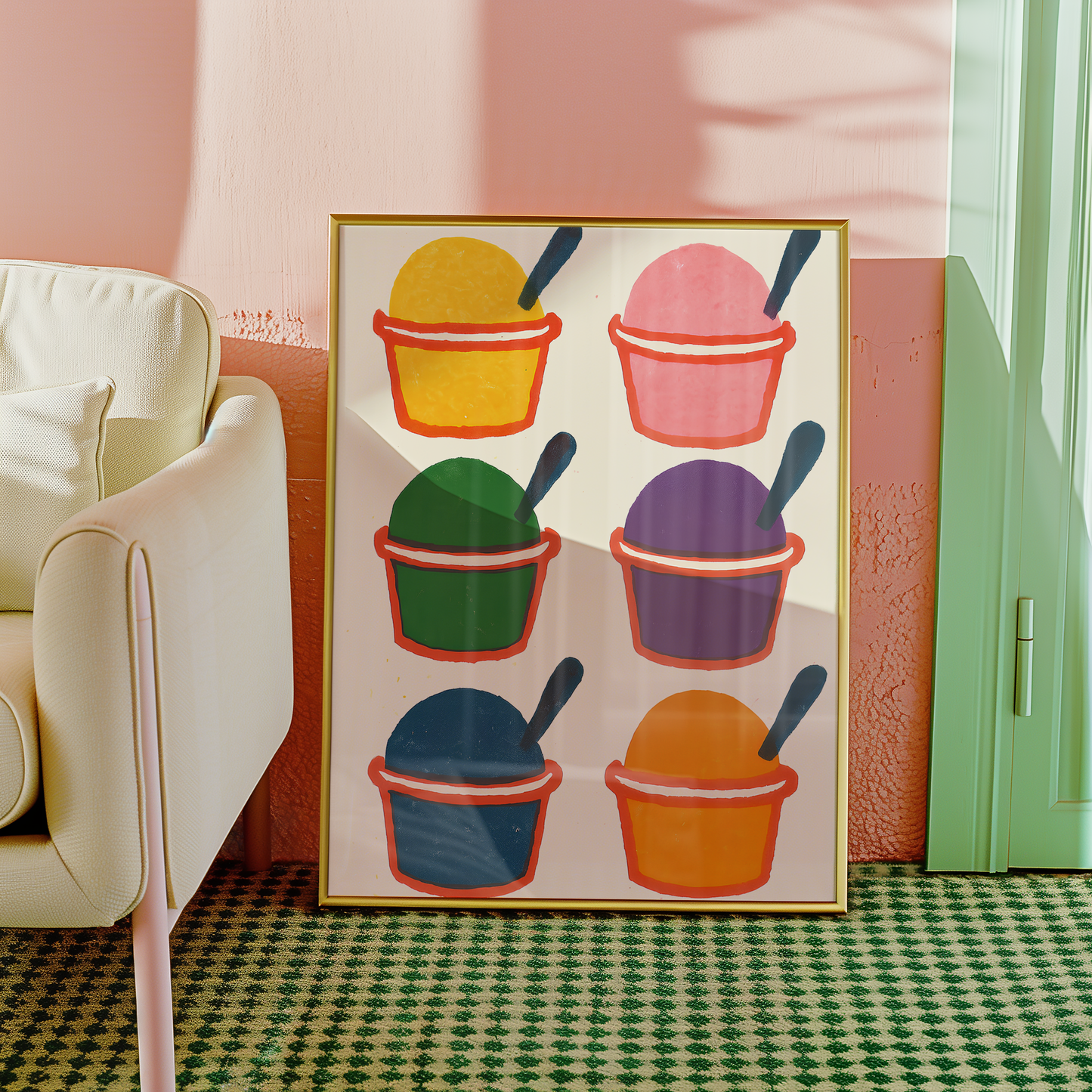 Colorful Gelato Art Print