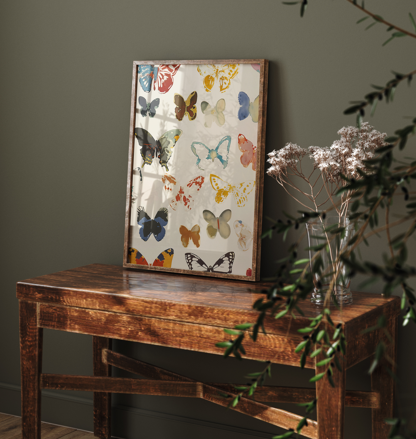Modern Butterfly Art Print - Watercolor Abstract Poster