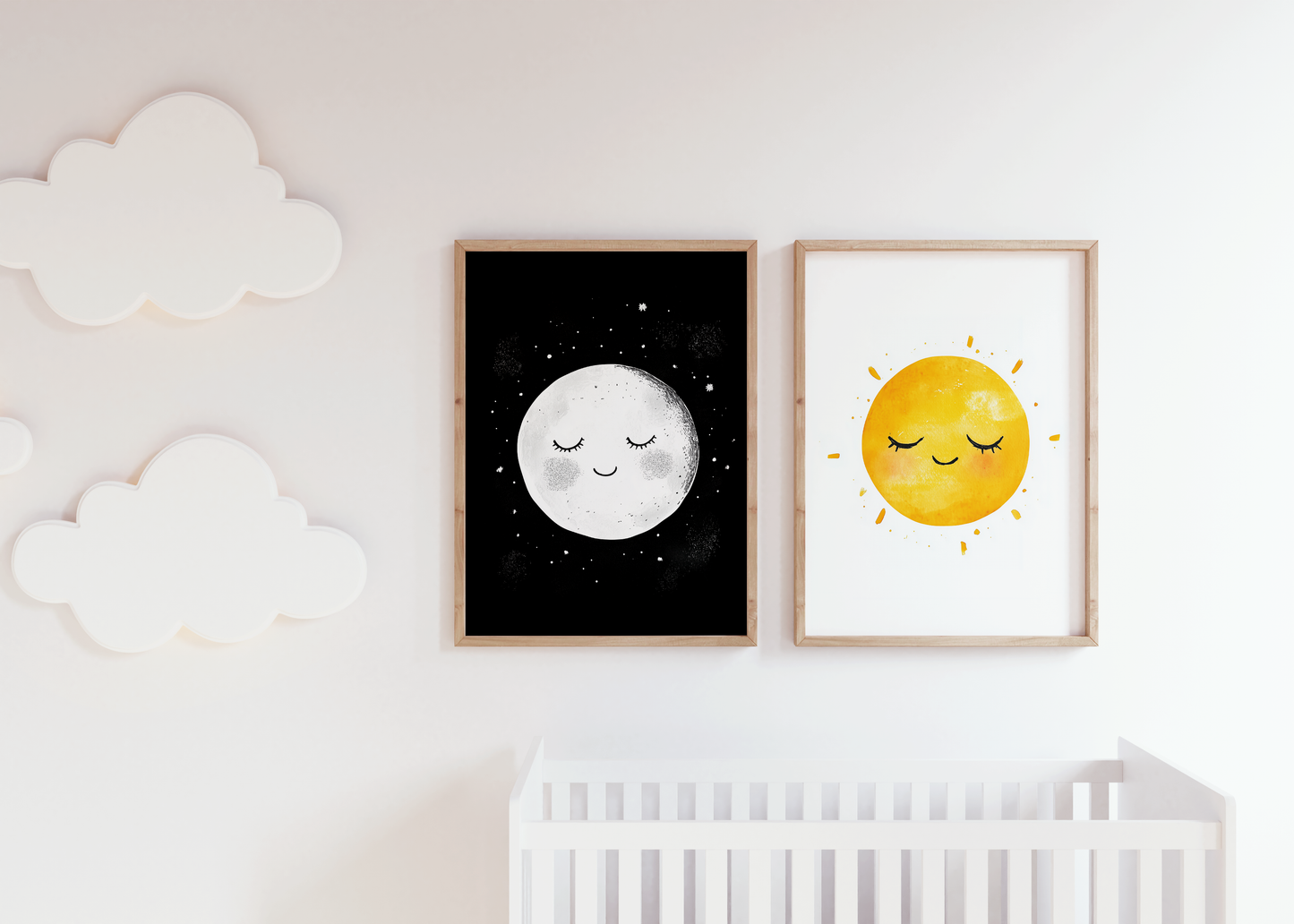 Adorable Moon Art Print - Modern Nursery Wall Art