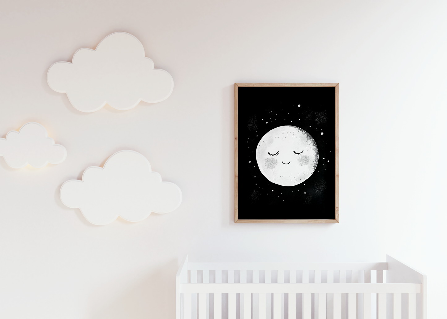 Adorable Moon Art Print - Modern Nursery Wall Art