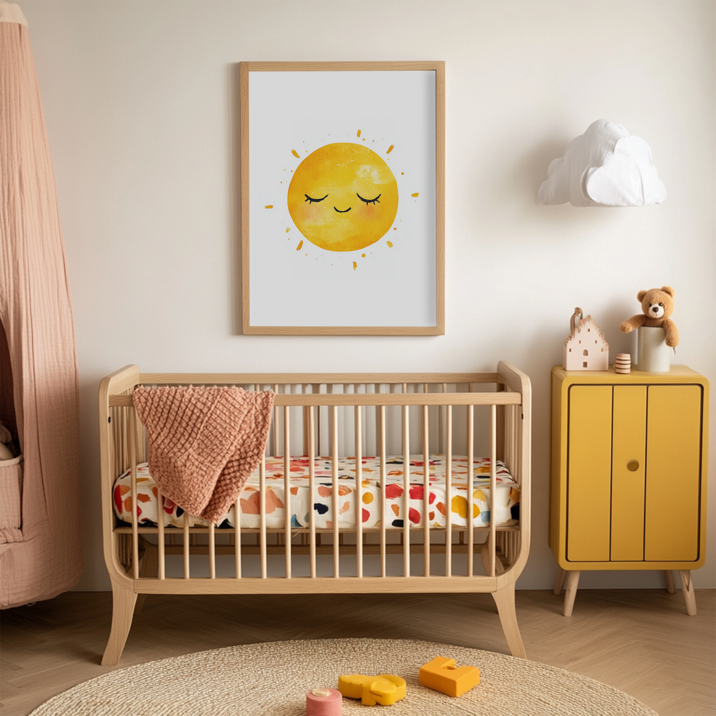 Adorable Sun Art Print - Modern Nursery Wall Art