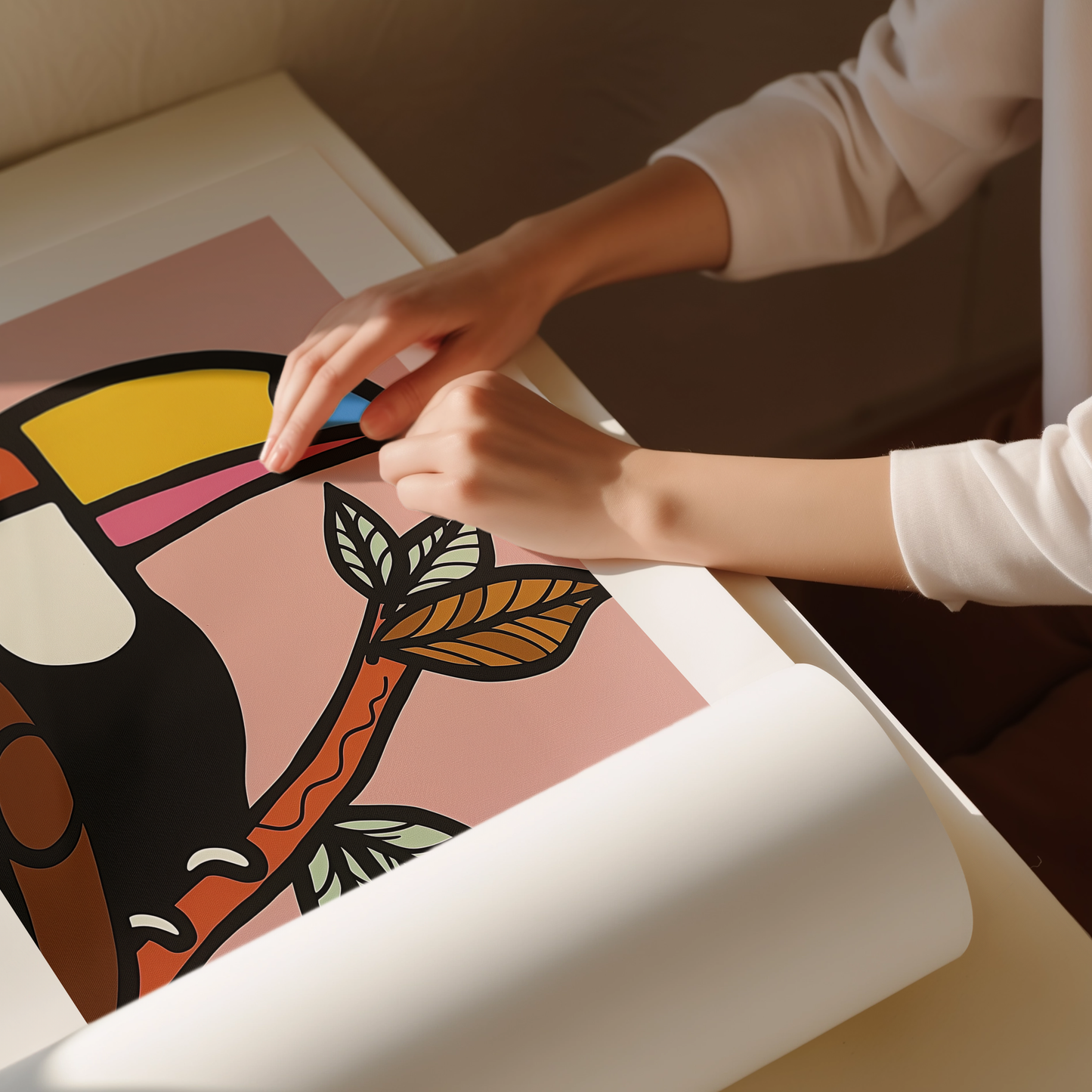 Colorful Toucan Bird Art Print - Jungle Nursery Wall Decor