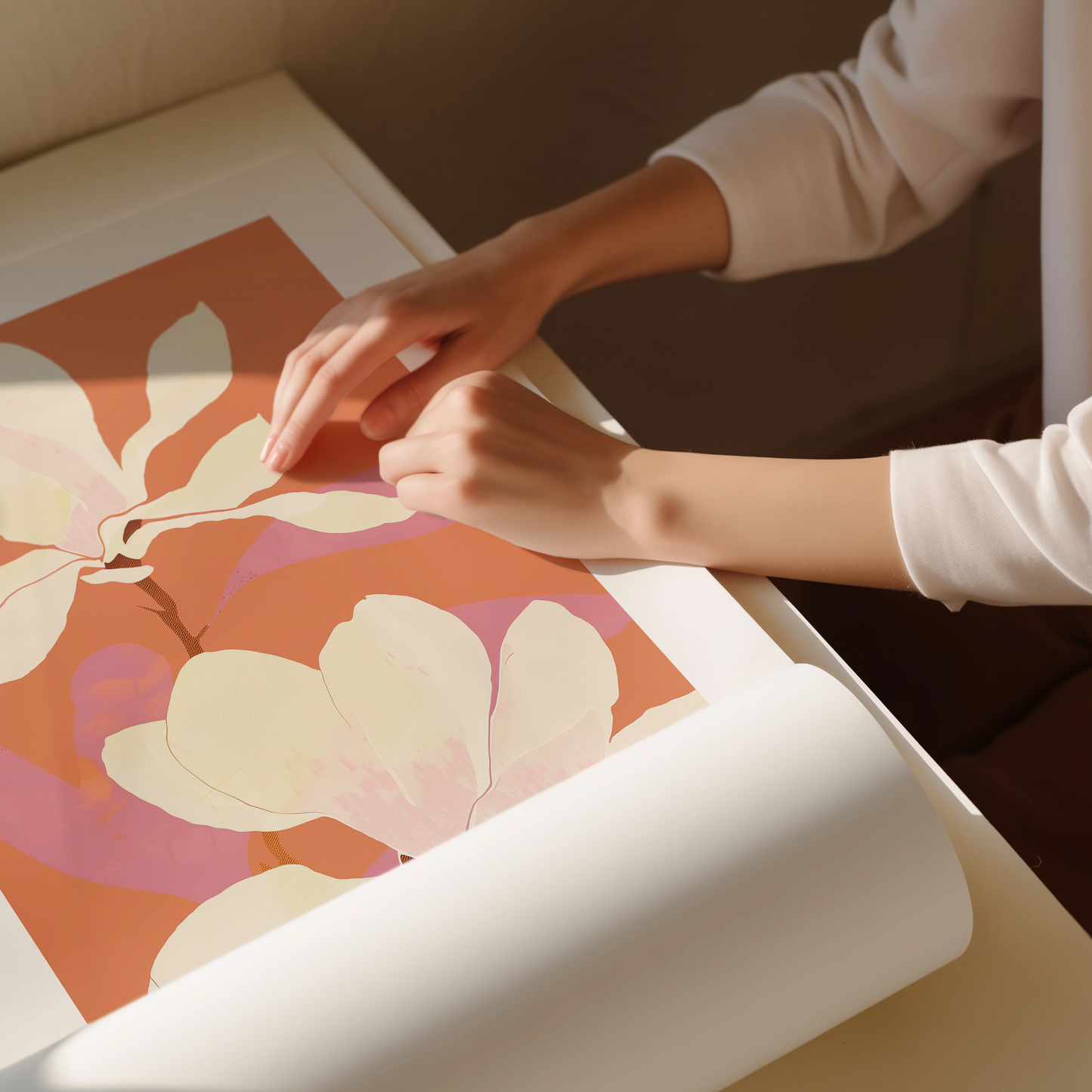Magnolia Bloom Art Print - Contemporary Floral Wall Decor