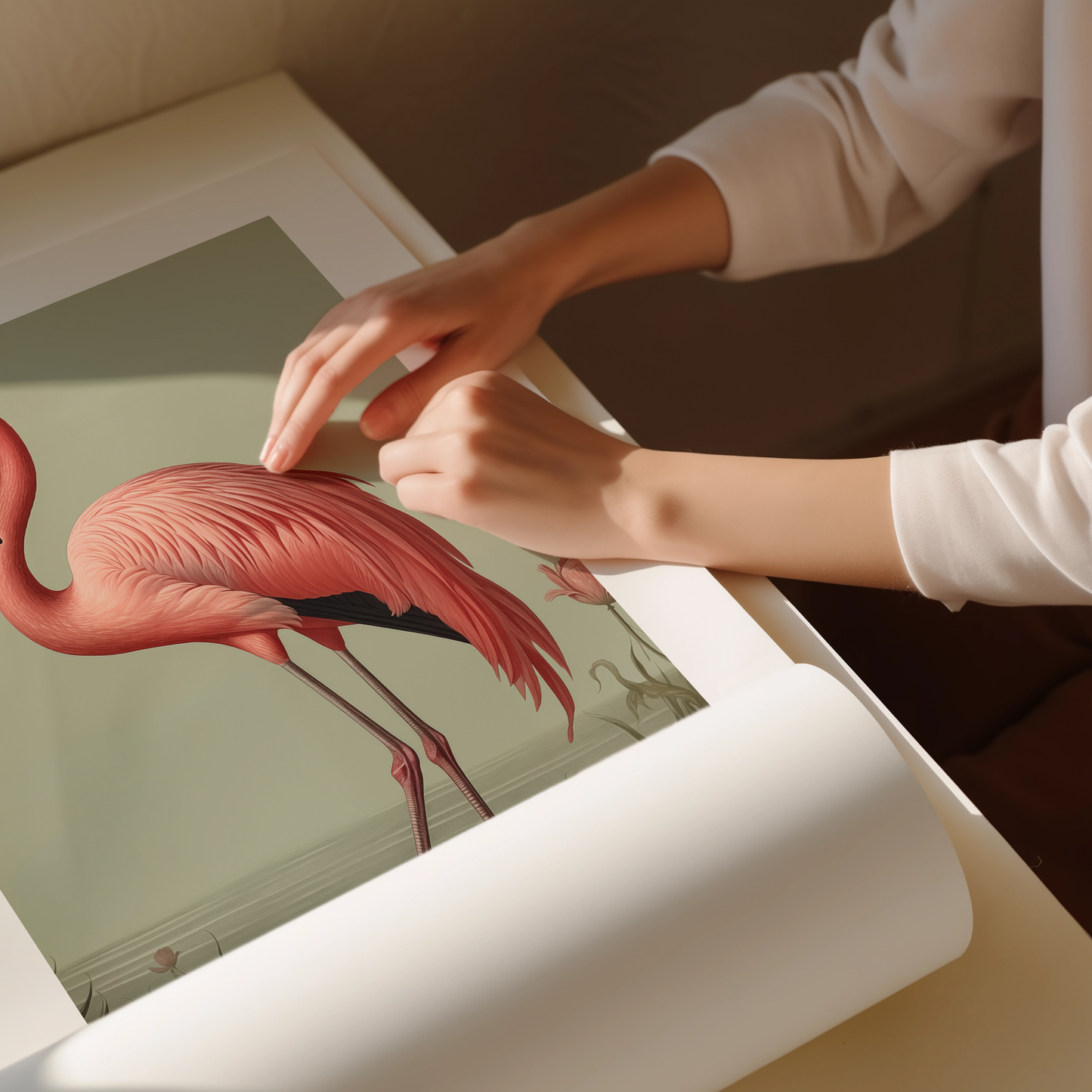 Flamingo Art Print - Vibrant Tropical Bird Illustration