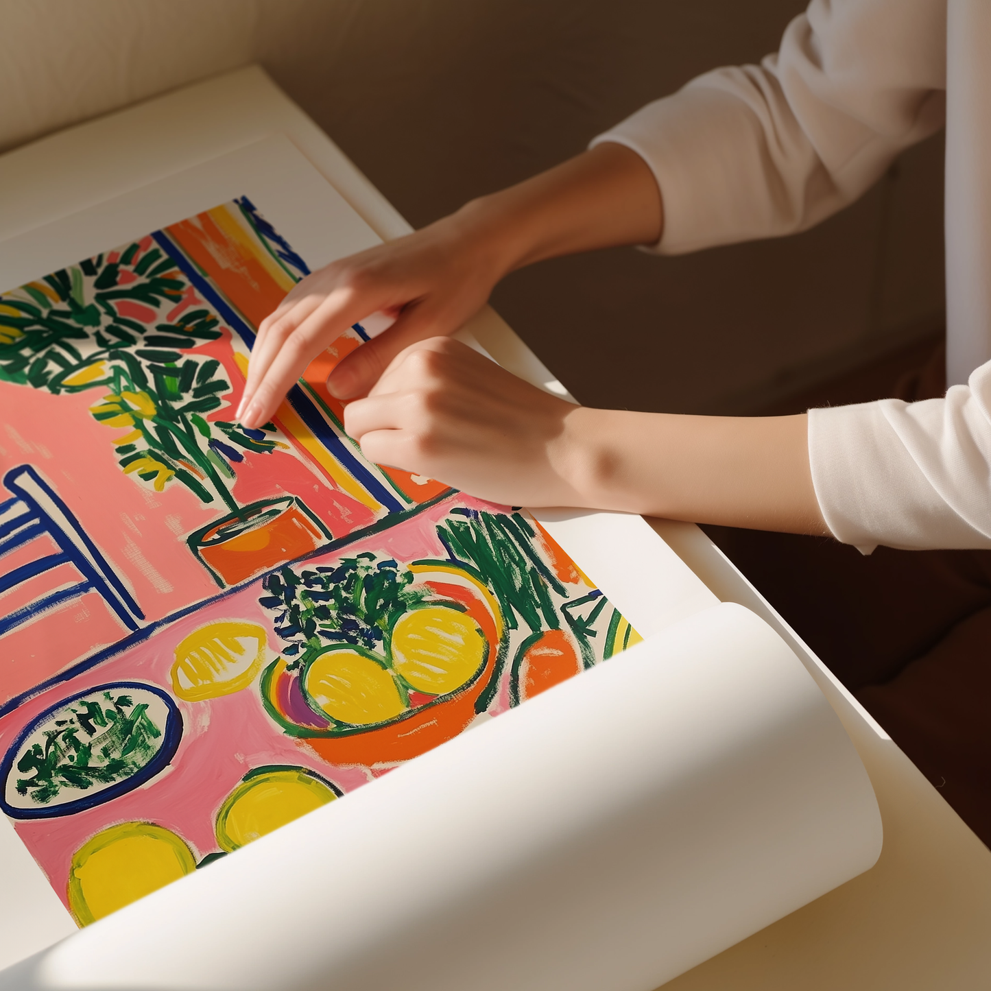 Bold Maximalist Fruit and Vegetable Print