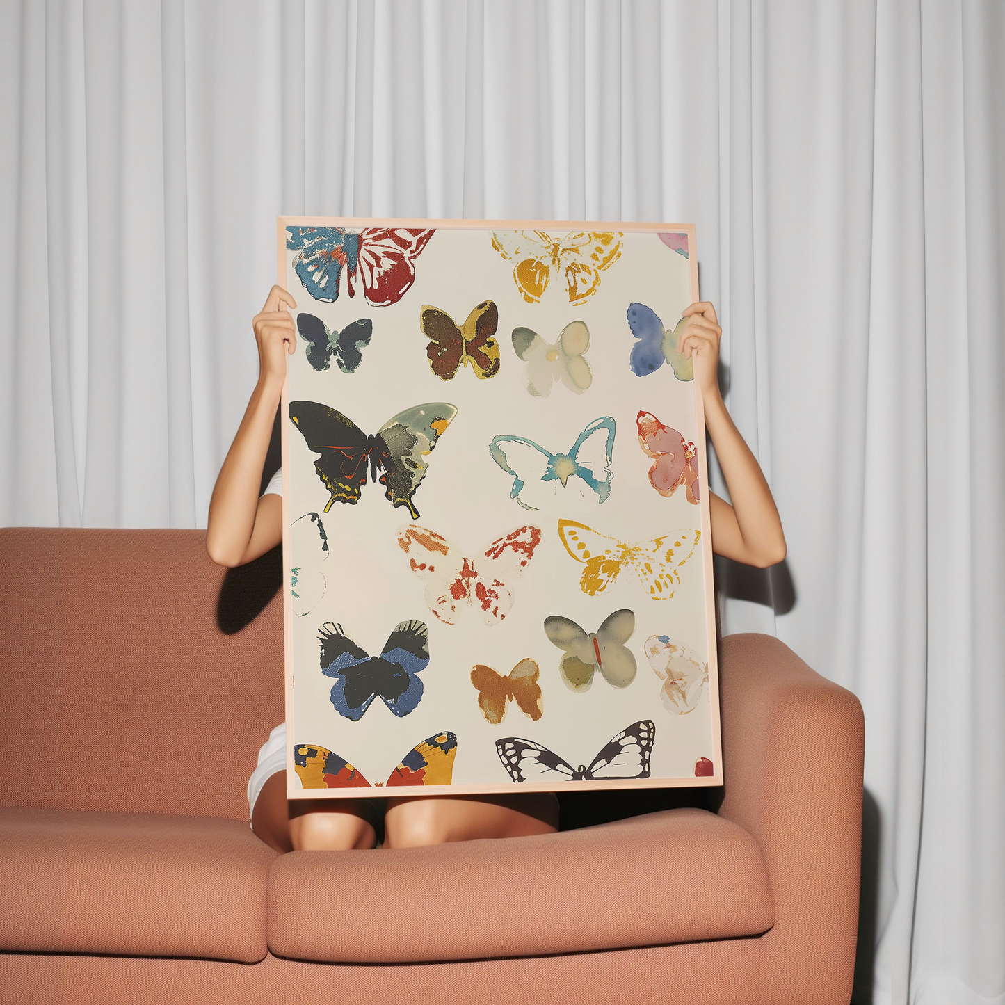 Modern Butterfly Art Print - Watercolor Abstract Poster