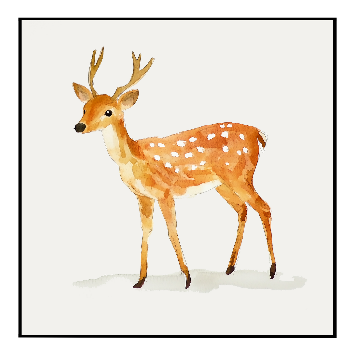 Adorable Watercolor Deer Print - Woodland Nursery