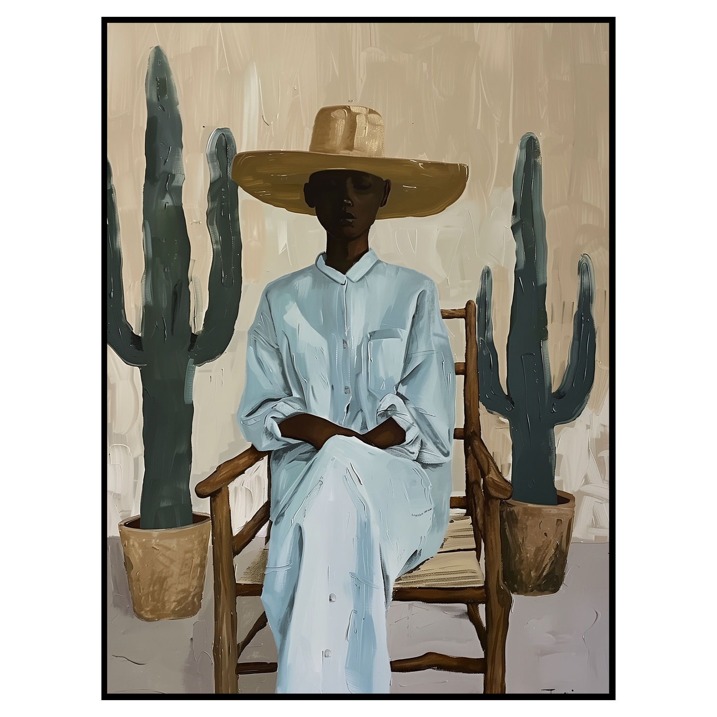Minimalist African American Desert Illustration