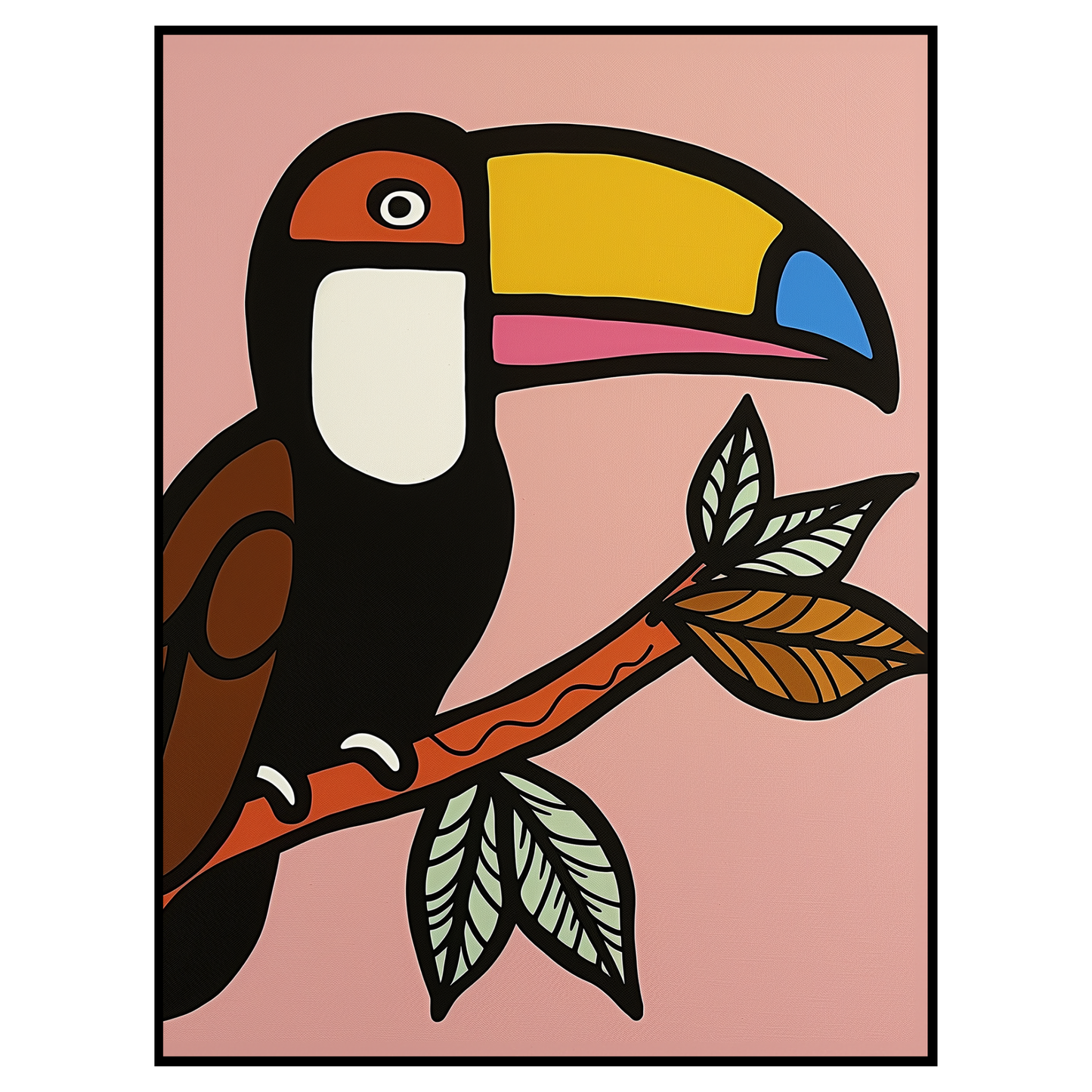Colorful Toucan Bird Art Print - Jungle Nursery Wall Decor