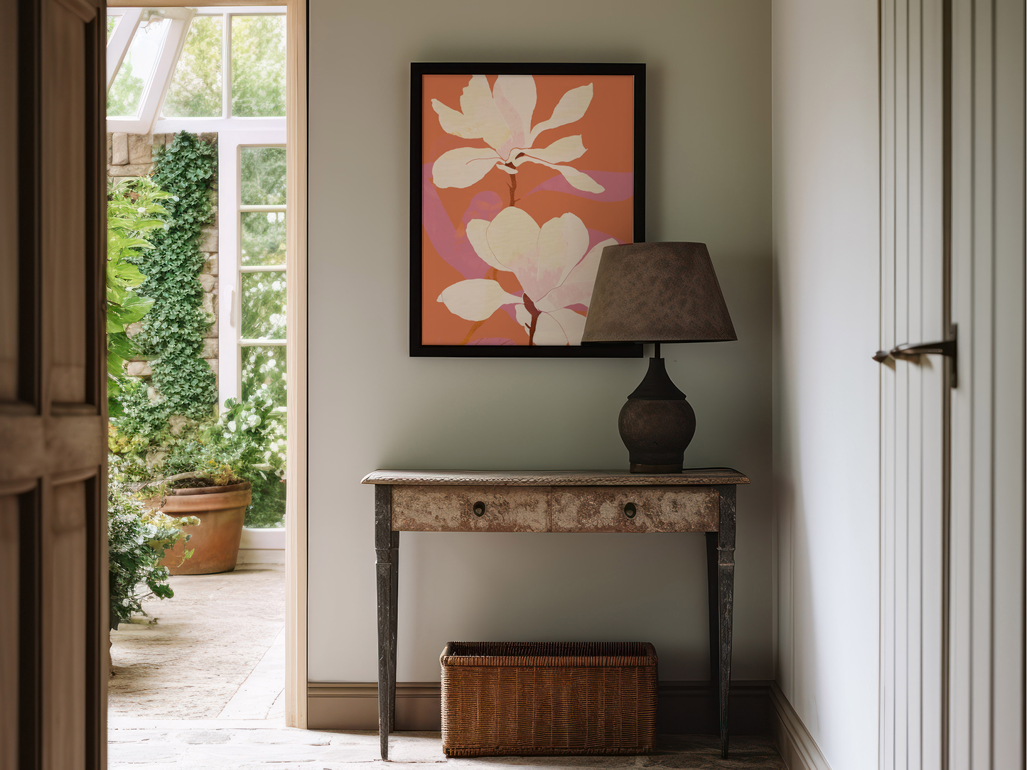 Magnolia Bloom Art Print - Contemporary Floral Wall Decor