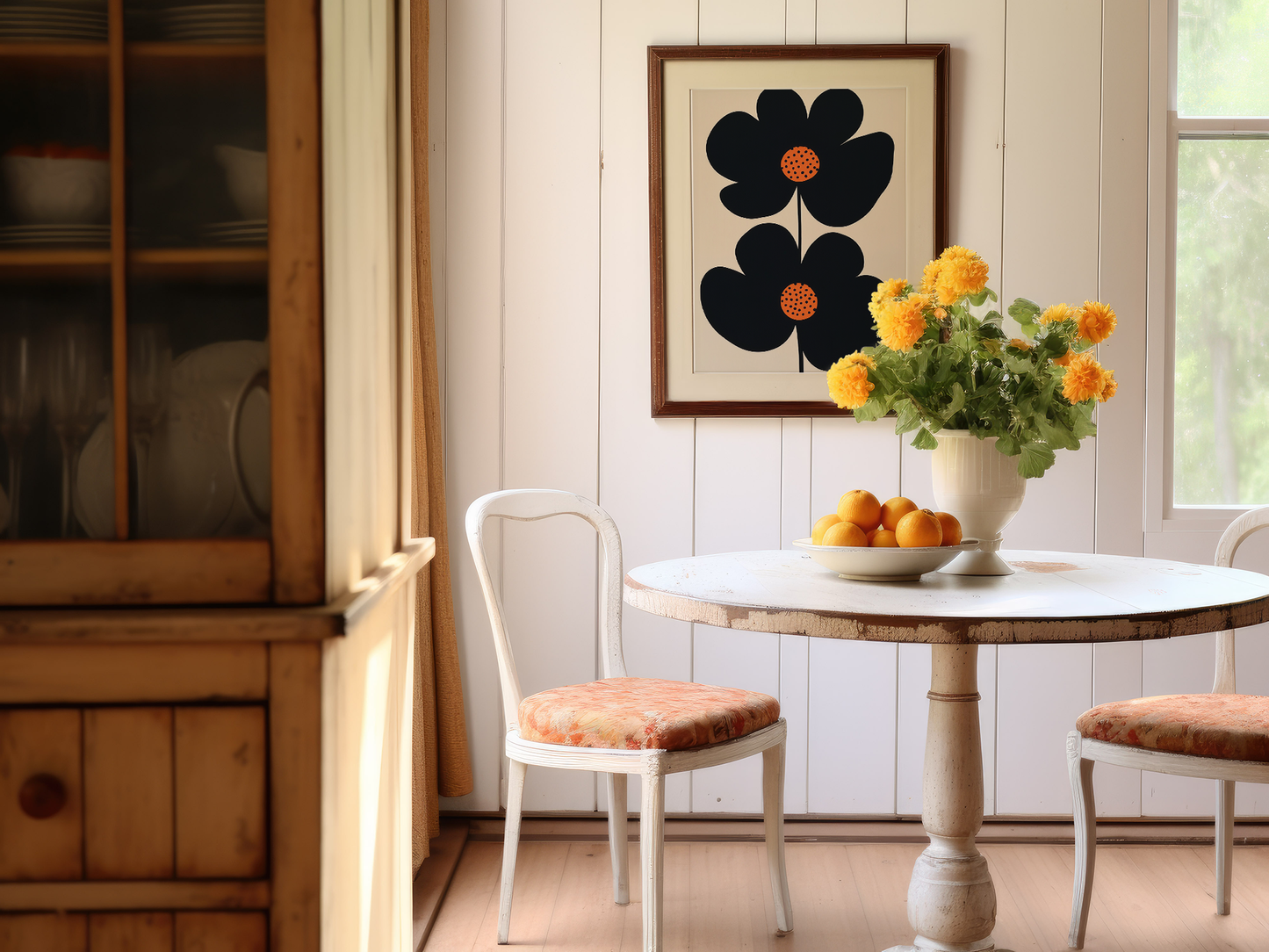 Bold Minimalist Poppy Art Print - Modern Floral Wall Art