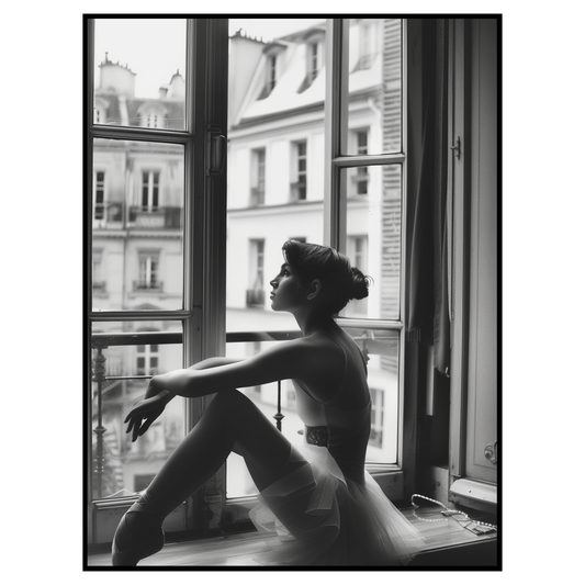 Parisian Ballerina - Elegant Ballet Dancer, Romantic Urban Ballet