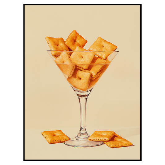 Cheez-It Martini Art Print - Quirky Wall Decor