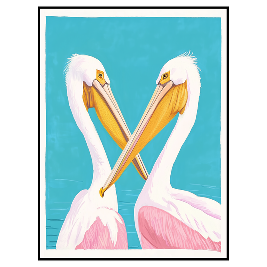 Colorful Pelican - Coastal Wall Art
