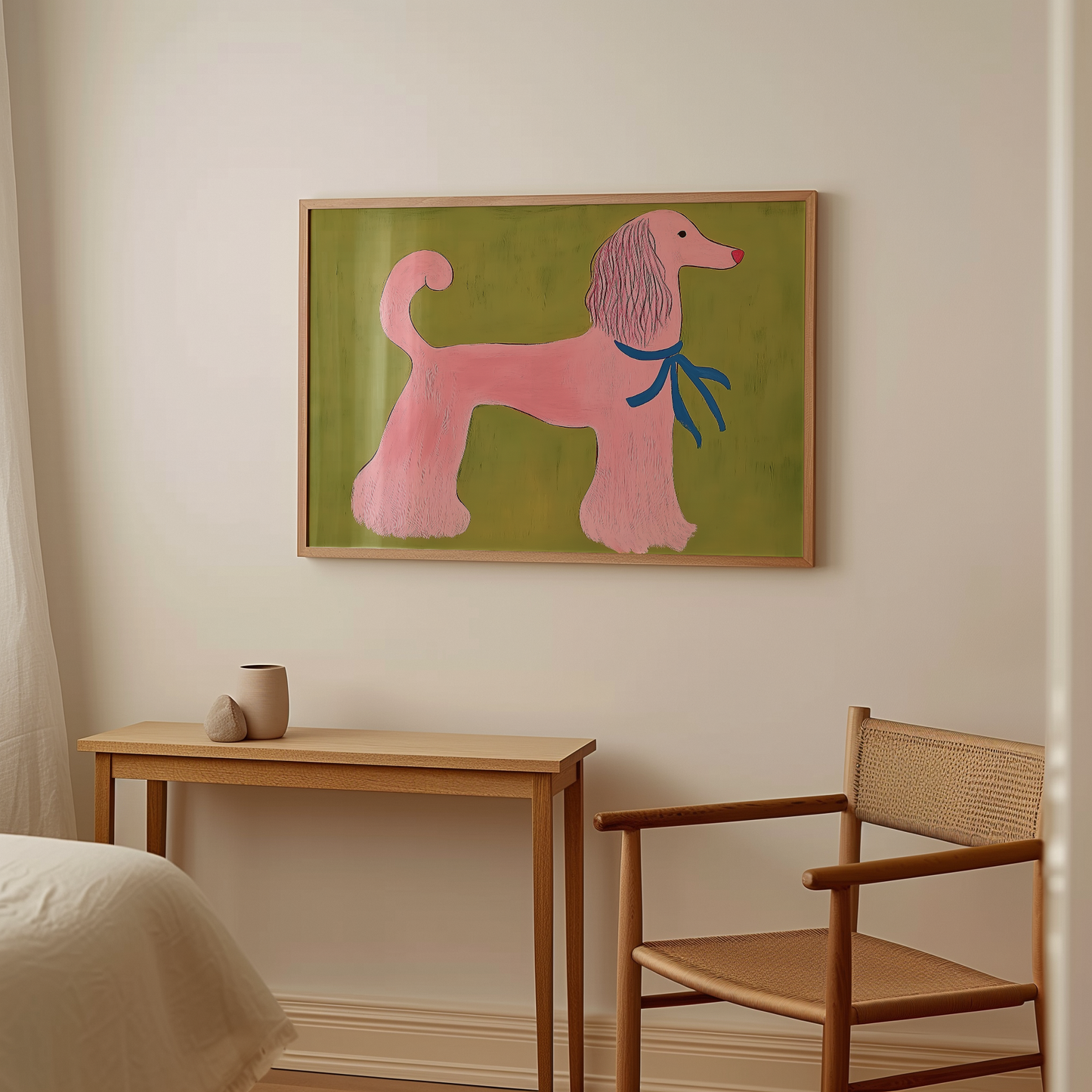 Pink Poodle Art Print