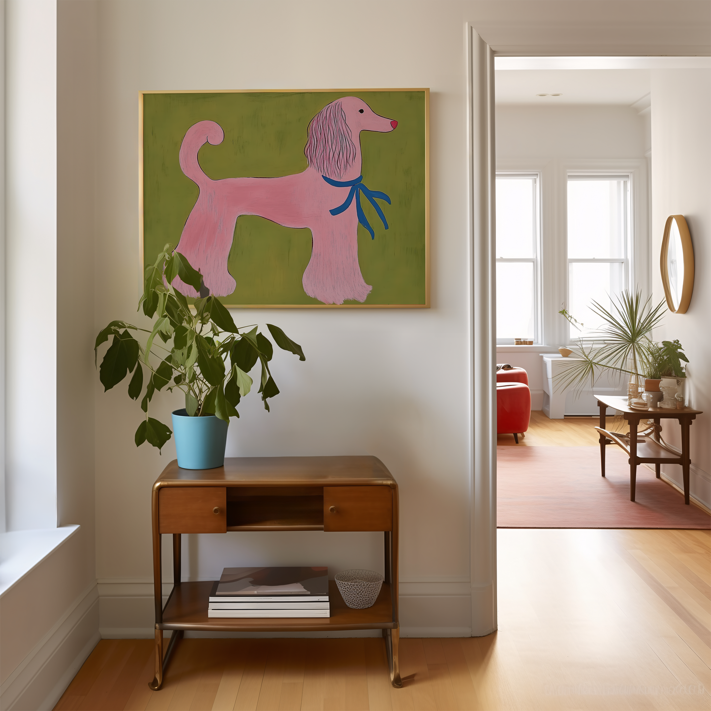 Pink Poodle Art Print