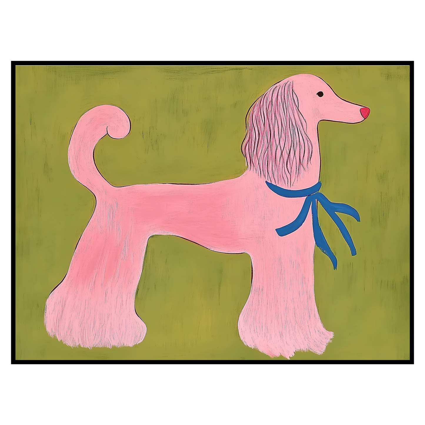 Pink Poodle Art Print