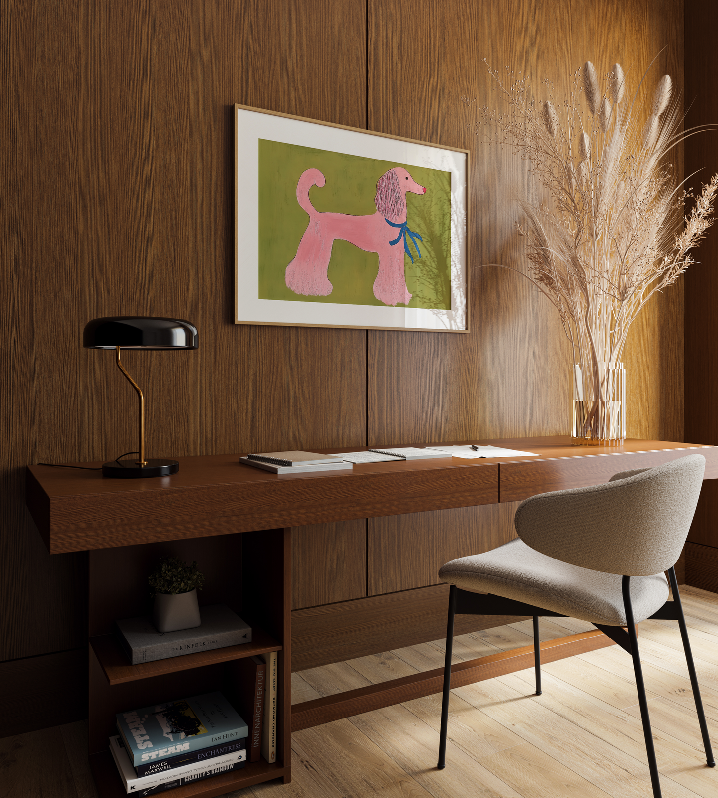 Pink Poodle Art Print