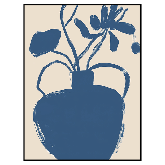 Minimalist Blue Vase Art Print