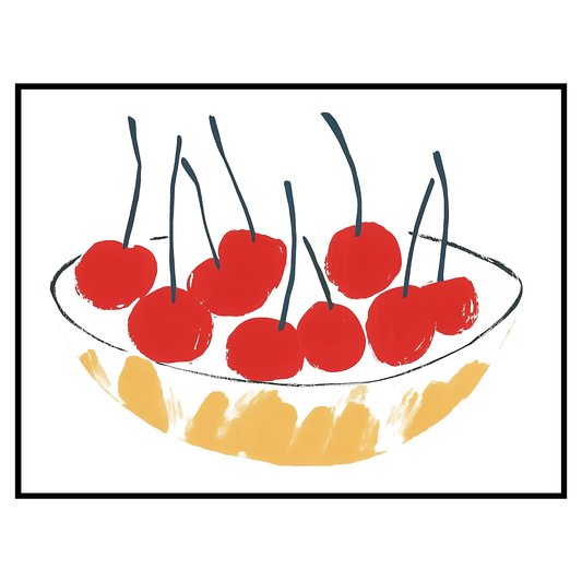 Modern Minimalist Cherry Art Print