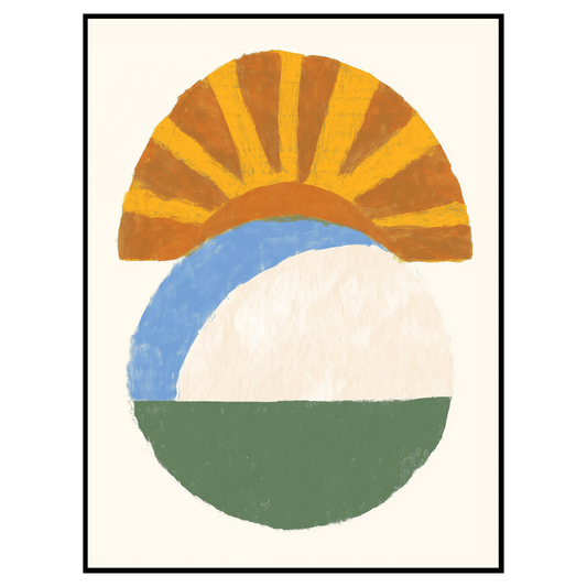 Modern Abstract Sunrise Art Print