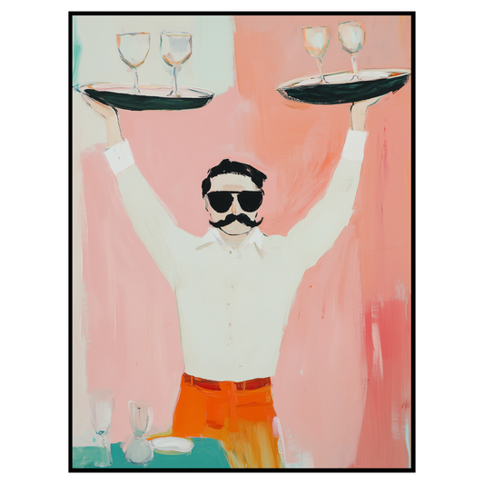 Waiter and Wine Art Print