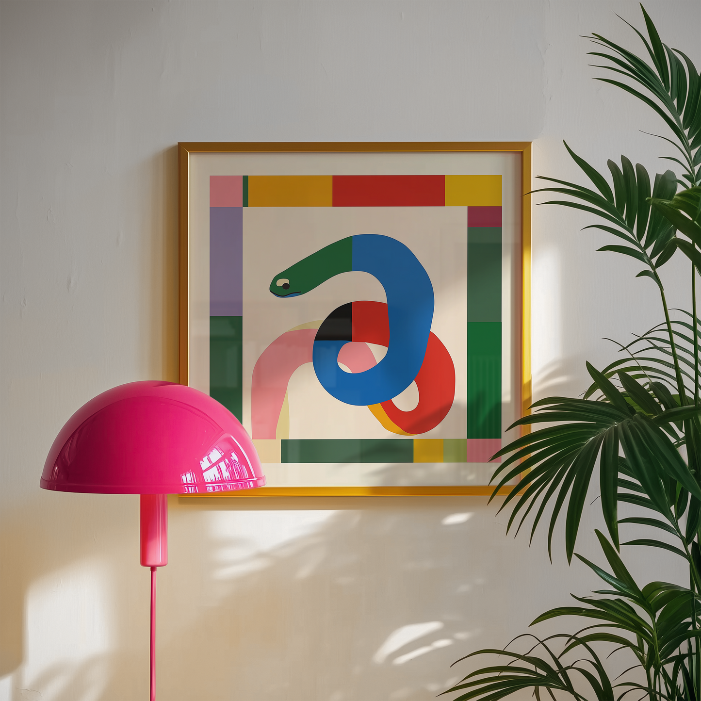 Colourful Snake Art Print
