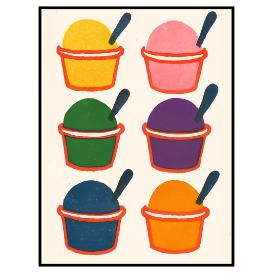 Colorful Gelato Art Print