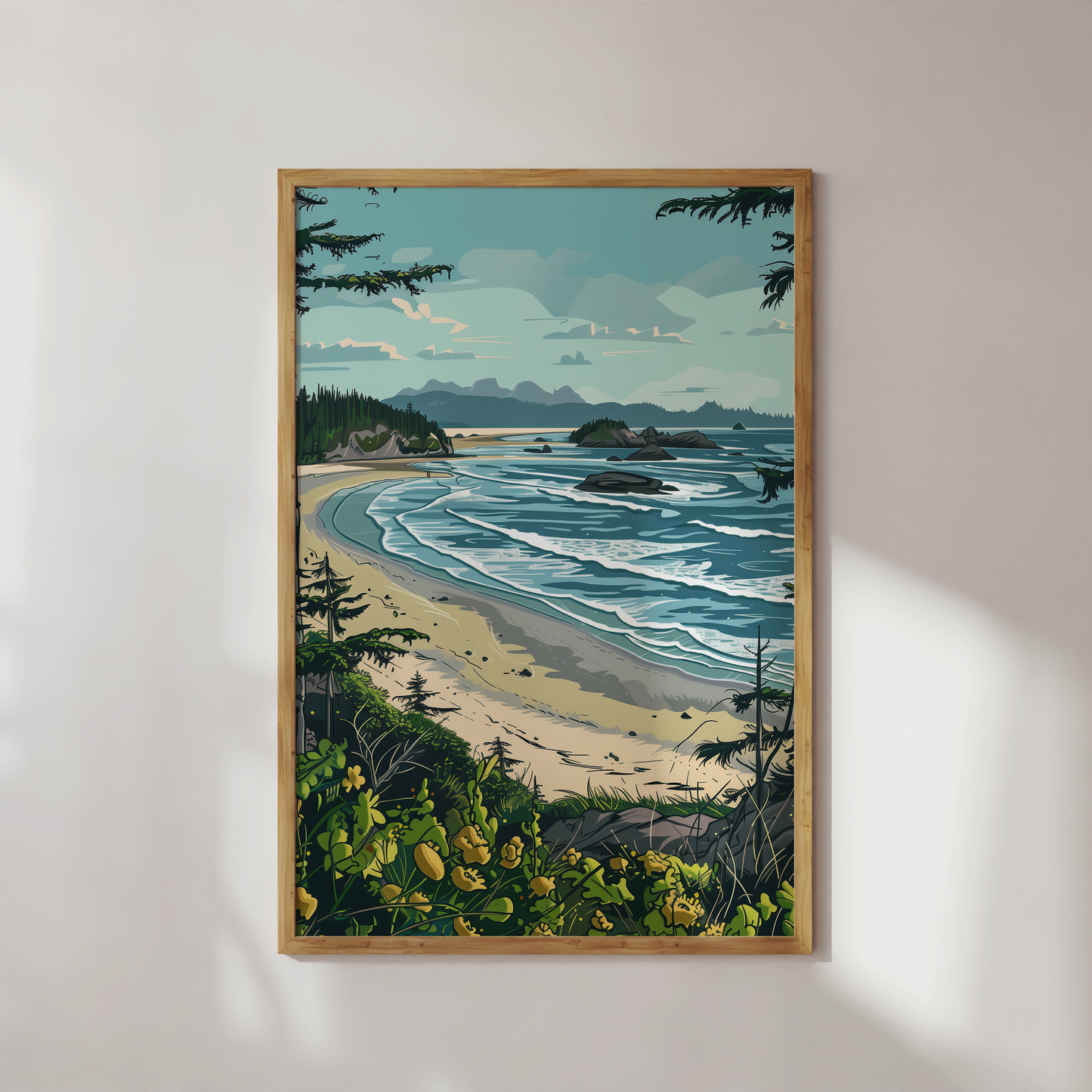 Chesterman Beach Tofino Print - Serene Coastal Landscape