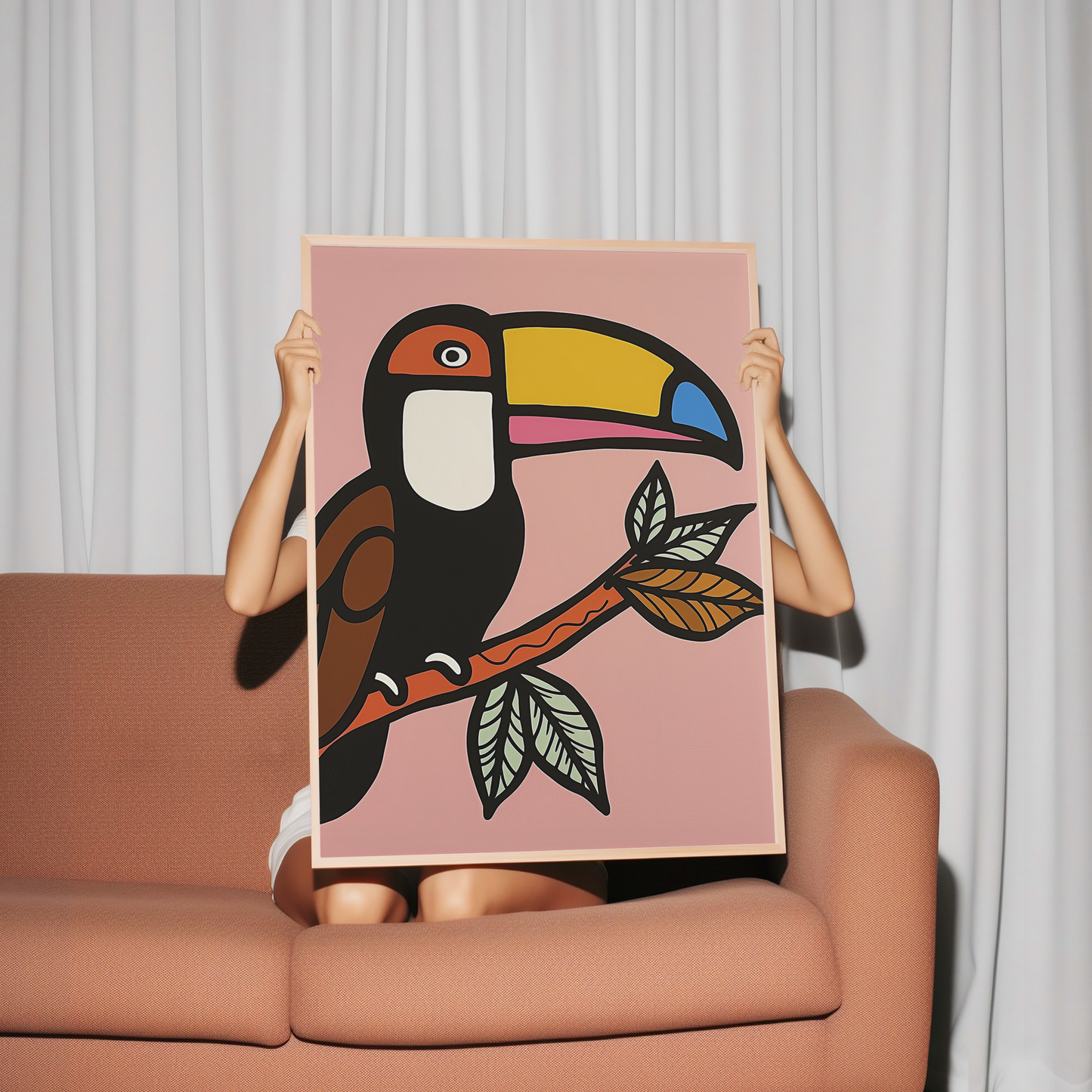 Colorful Toucan Bird Art Print - Jungle Nursery Wall Decor